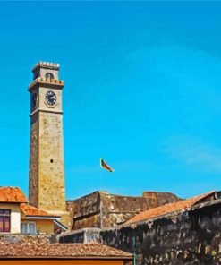 Galle Fort Clock Tower paint by number