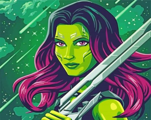 Gamora Art paint by number