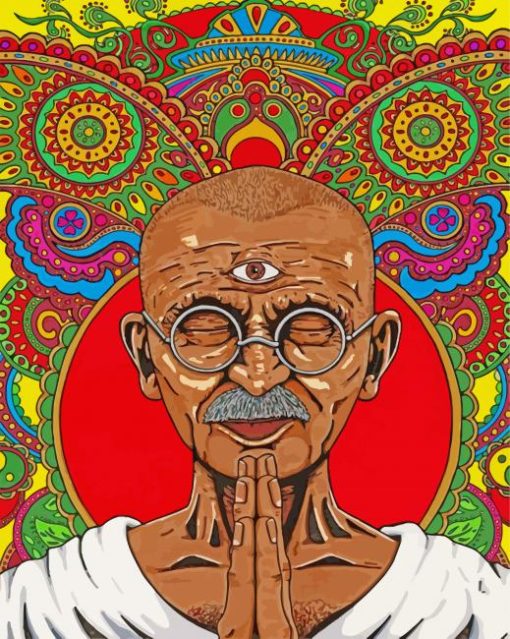 Gandhi Mandala paint by number