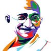 Gandhi Pop Art paint by number