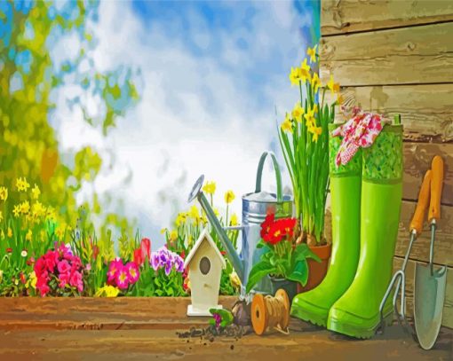 Gardening Time paint by number
