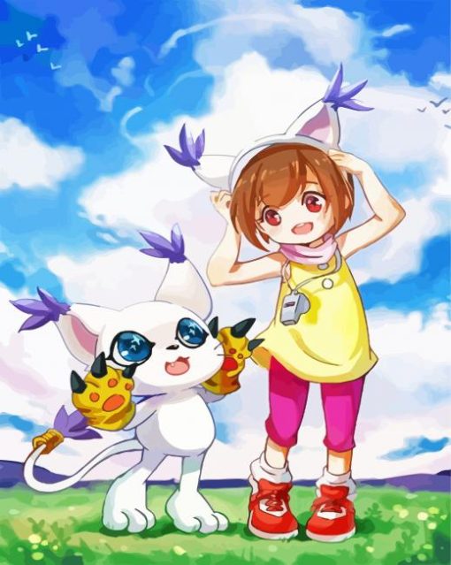 Gatomon Digimon Anime paint by numbers