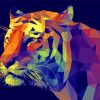 Geometric Tiger paint by number
