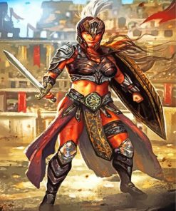 Gladiator Lady paint by numbers