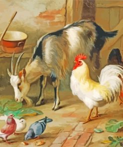Goat And Chiken paint by numbers