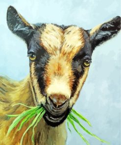Goat With Grass paint by numbers