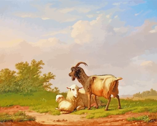 Goat And Sheep paint by numbers