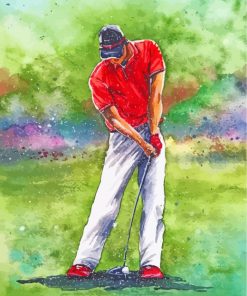 Golfer Art paint by number