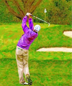 Golfer Man paint by number