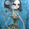 Goth Girl Cartoon paint by numbers