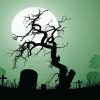 Graveyard Silhouette paint by numbers