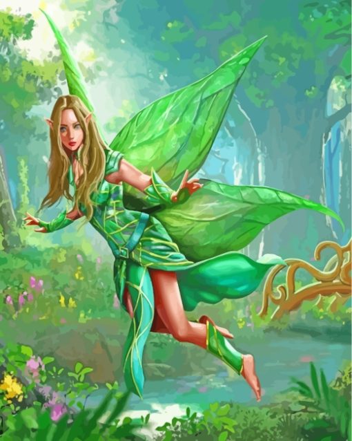 Green Elf paint by numbers