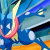 Greninja Anime Character paint by numbers