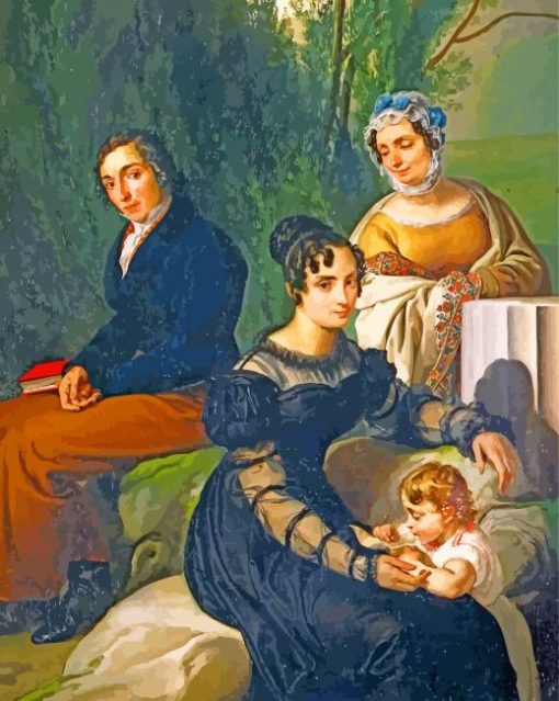 Group Portrait Of Stampa By Hayez paint by numbers