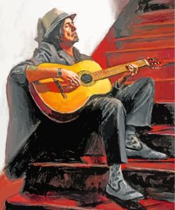 Guitar Player paint by numbers