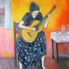 Guitarist Woman Art paint by numbers