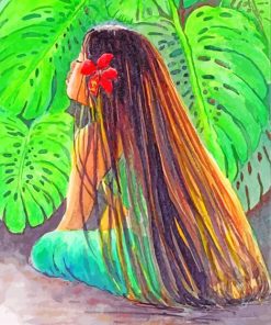 Hawaiian Girl paint by numbers