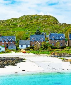 Hebrides Houses paint by numbers