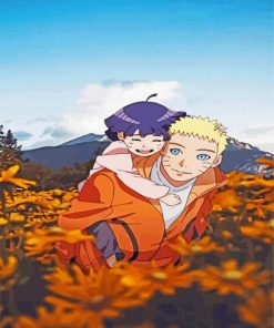 Himawari Uzumaki And Her Dad paint by numbers