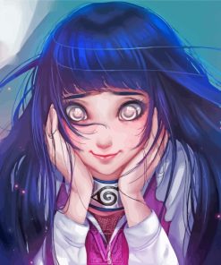 Hinata Anime Girl paint by numbers