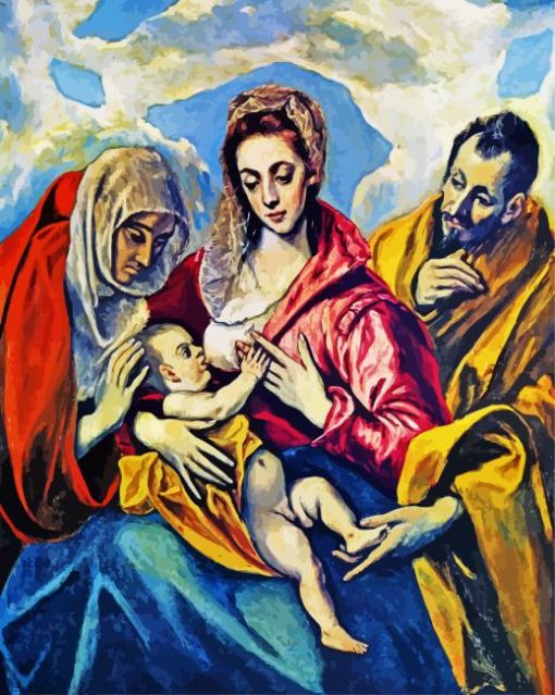 Holy Family El Greco paint by numbers