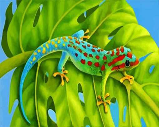 Iguana paint by numbers