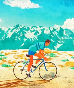 Illustration Cyclist Art paint by numbers