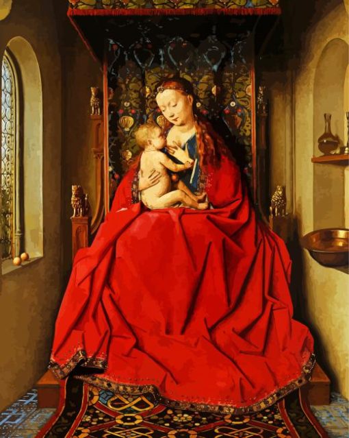 Ince Hall Madonna Jan Van Eyck Paint By Numbers - PBN Canvas