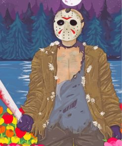 Jason Voorhees Horror Movie paint by numbers