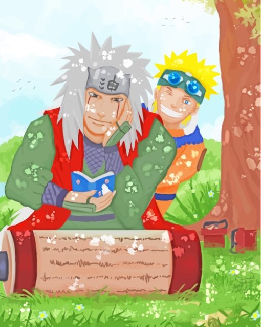 Jiraiya And Naruto Uzumaki paint by numbers