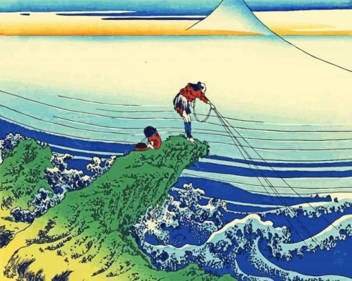 Kajikazawa In Kai Province By Hokusai paint by numbers