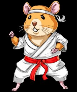 Karate Mouse paint by number
