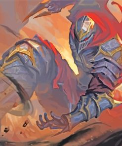 Knight League Of Legends paint by numbers