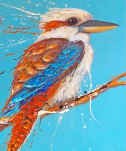 Kookaburra Bird Art paint by numbers