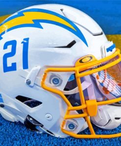 LA Chargers Helmet paint by numbers