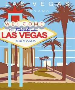Las Vegas Nevada Poster paint by number