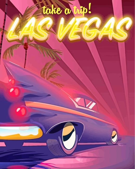 Las Vegas Nevada Poster paint by numbers