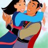 Li Shang And Mulan Hugging Paint by numbers