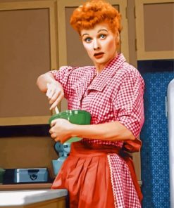 Lucille Ball Cooking paint by numbers
