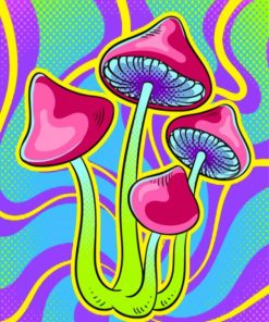 Mushroom Illustration paint by numbers