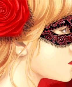 Masked Girl paint by number