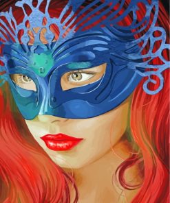 Masked Woman paint by number