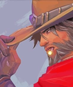 Overwatch McCree Character paint by numbers