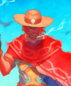 McCree Overwatch Character paint by numbers
