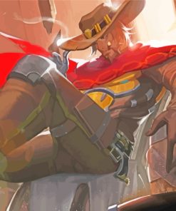 McCree Overwatch Game Character paint by numbers