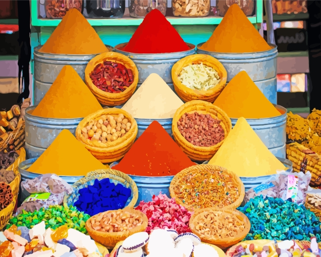 Medina Spices Souk paint by numbers