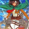 Mikasa Ackeraman Anime paint by numbers