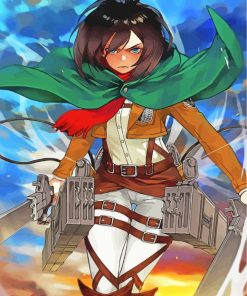 Mikasa Ackeraman Anime paint by numbers