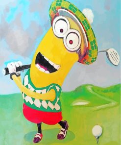 Minion Golfer paint by numbers