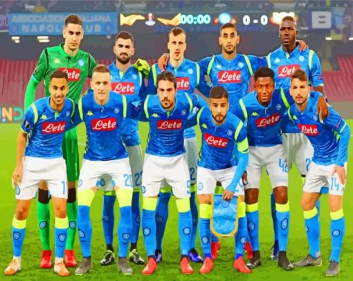 NAPOLI Football- paint by numbers